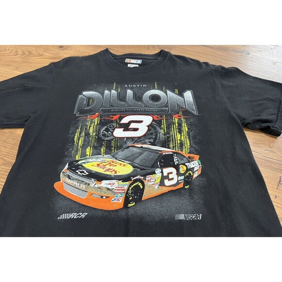 Men's Medium Black Austin Dillon #3 Official Nascar T-Shirt Short Sleeve Racing - Picture 2 of 5